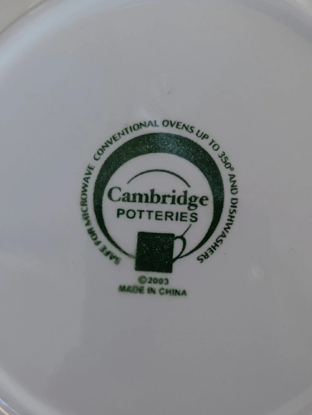 Green Leaf Pattern Ceramic  Bowl - Cambridge Potteries Set Of 4 Bowls Only.